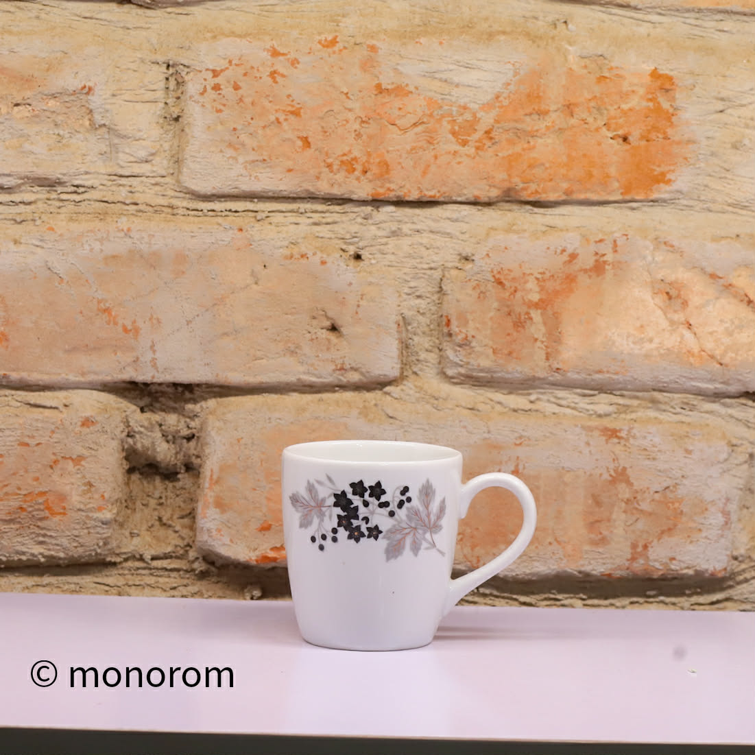 coffee mug black flower