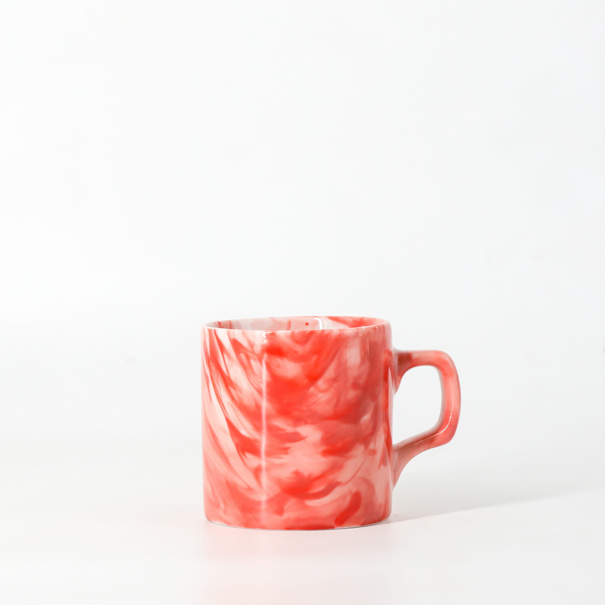 red marble premium coffee mug
